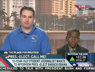 Illustration for article titled Kid Reporter Wants Obama To Be His Homeboy